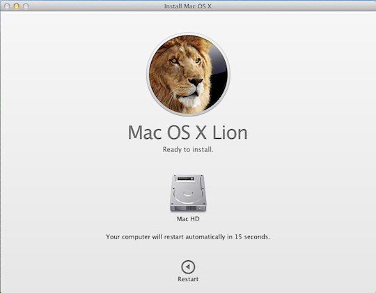 install mac os lion on erased disk