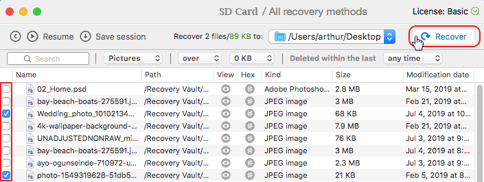 free sd card recovery macos