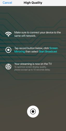 Screen mirroring section in TV Cast & Screen Mirroring App Screen mirroring section in TV Cast & Screen Mirroring App