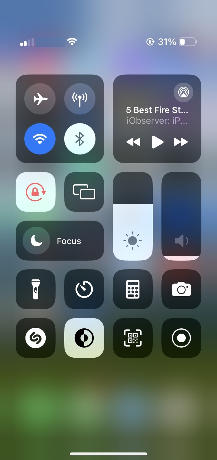 Open the Control Center on your iPhone Open the Control Center on your iPhone